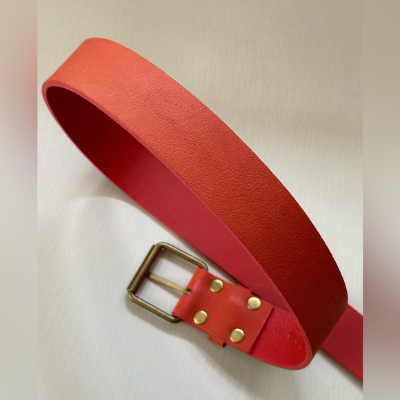Boden Leather Belt in Classic Orange Sz M - Picture 8 of 8